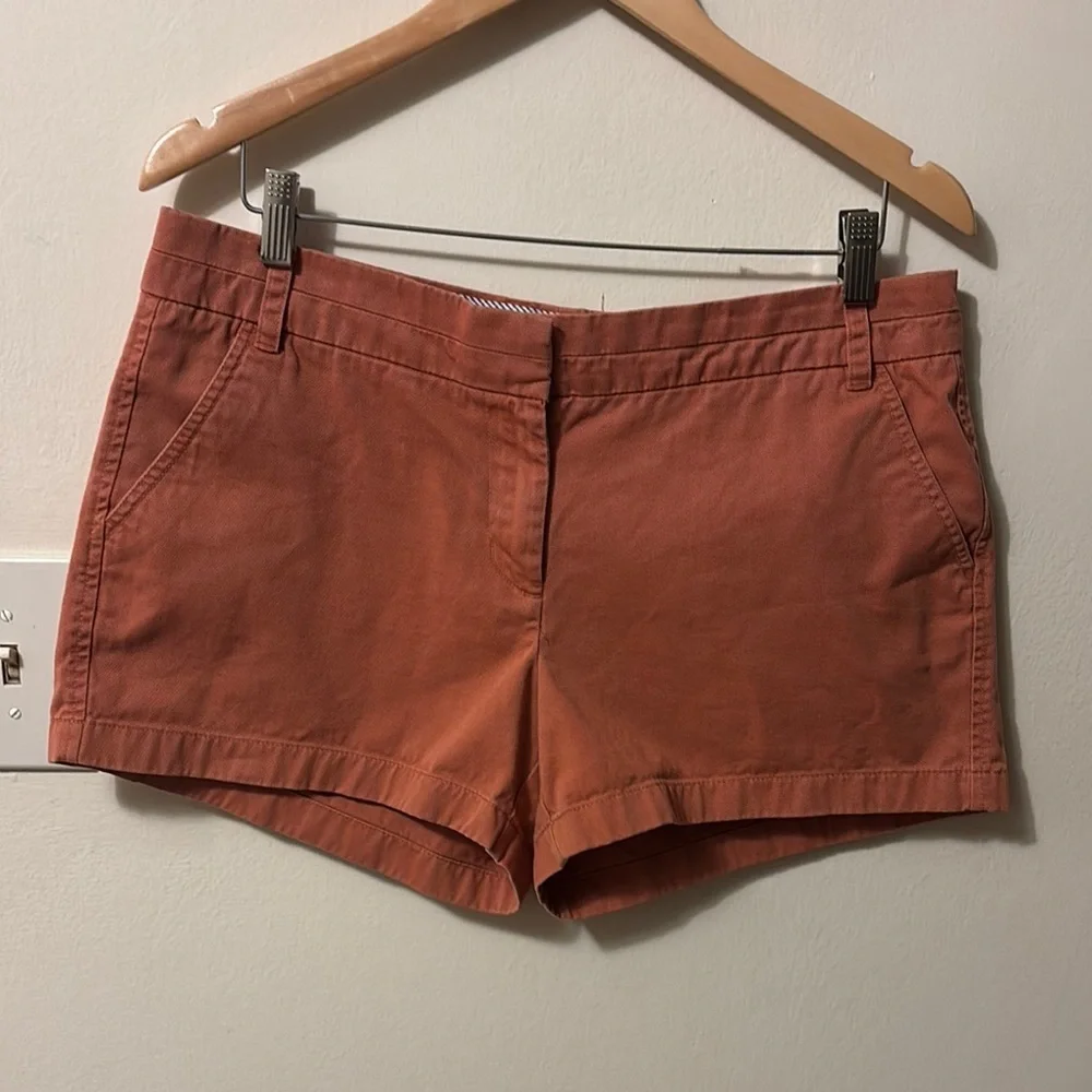 J. Crew Chino Orange High Waist Shorts